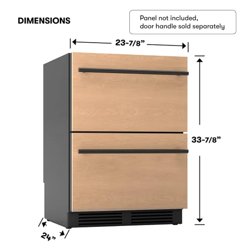 Vista 3 de Zephyr Presrv - Cajones para refrigerador de vino de 24 pulgadas con zona