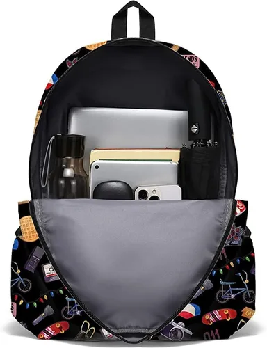 Vista 4 de RWWSSK Friends - Mochila para hombres de 17 pulgadas, bolsa de libros de gran capacidad, para adultos, viajes, senderismo, camping, mochila