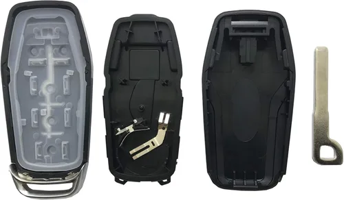 Vista 3 de Funda para llave inteligente Fit para Ford Fusion Mustang Explorer Edge con 5 botones, llave remota sin llave, cubierta de llave inteligente