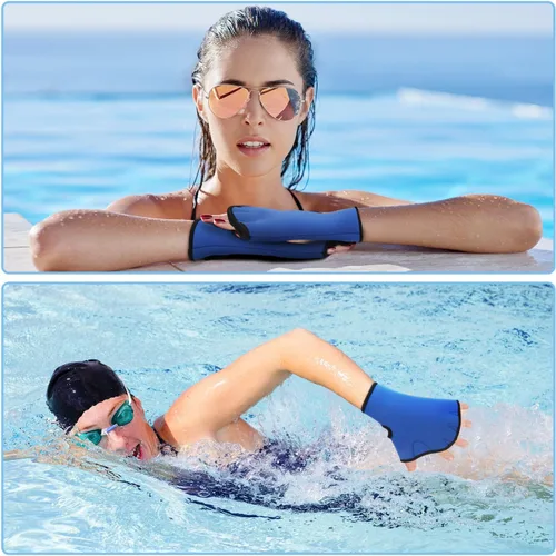 Vista 6 de Water Dumbbells Set,6 Pieces Water Aerobic Exercise Foam Dumbbell Set Pool Resistance, Detachable Aquatic Dumbells, Resistance Gloves, Aquatic
