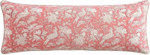 Vista 22 de CPC Funda de Cojín Verde Ágata 100% Algodón con Estampado en Bloque 12x20 pulgadas, Funda de Almohada Floral Boho Hecha a Mano, Ropa de Cama