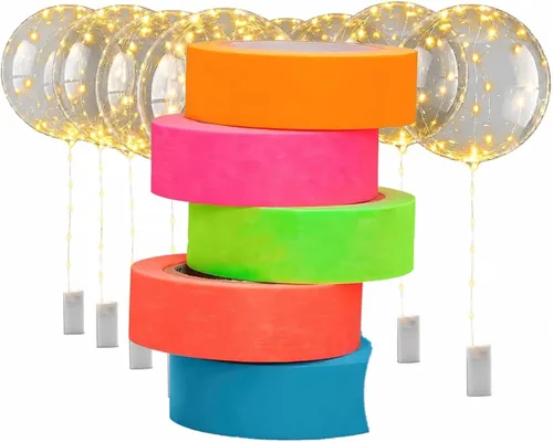 Vista 10 de 10 globos iluminados para fiestas, hechos de material TPU transparente