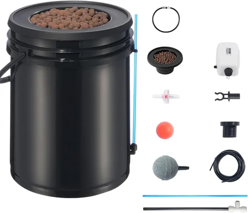 Vista 9 de VEVOR Sistema de Cultivo Hidropónico DWC, Sistema de Cultivo Hidropónico con Kit de Goteo Superior, Cultura de Agua Profunda de 5 Galones con Bomba