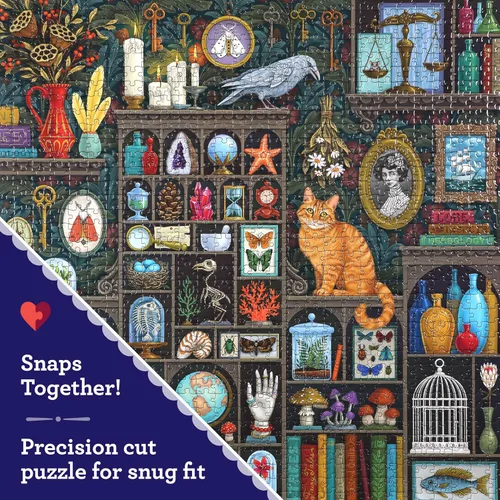 Vista 4 de eeBoo: Piece and Love Alchemist Cabinet - Rompecabezas cuadrado de 1000 piezas, rompecabezas para adultos y familias, incluye piezas brillantes