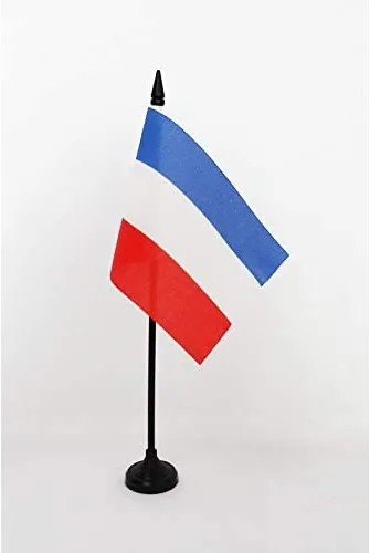 Vista 90 de AZ FLAG Aland Table Flag 4x6 in 100D Polyester Plastic Base Indoor use Finnish 15x10 cm desk flag stitched finish with reinforced edges with