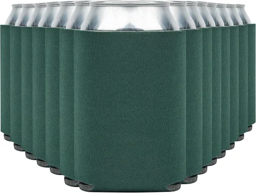 Vista 12 de Fundas enfriadoras de latas de cerveza en blanco (paquete de 14) fundas enfriadoras de latas de cerveza con aislamiento suave - Fundas negras lisas
