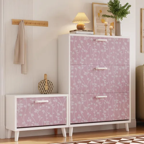 Vista 4 de CRE8TIVE Papel tapiz rosa claro para despegar y pegar, papel de contacto rosa sedoso en relieve para armarios, cajones, 12 x 80 pulgadas, hojas
