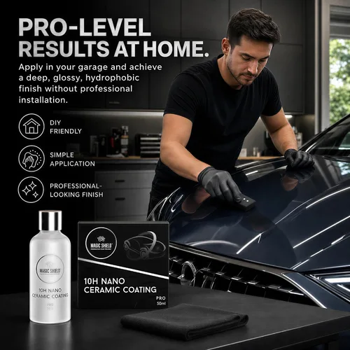 Vista 2 de Magic Shield Revestimiento de cerámica PRO 10H – Autorreparable Larga duración para 2 coches + Protección avanzada de SiO2 Fácil aplicación