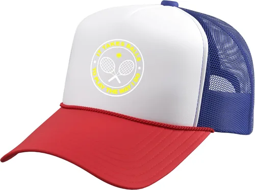 Vista 15 de Tennis - It Takes Balls to Play The Way I Do Trucker Hat with Adjustable Mesh Back