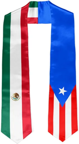 Vista 13 de Banda de estola de graduación con la bandera de Colombia de Estados Unidos, estola de graduación, regalo de graduación