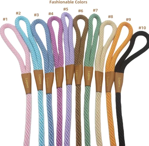 Vista 5 de Correa antideslizante para mascotas, correas deslizantes de 6 pies para perros, combo de collar de plomo para perros