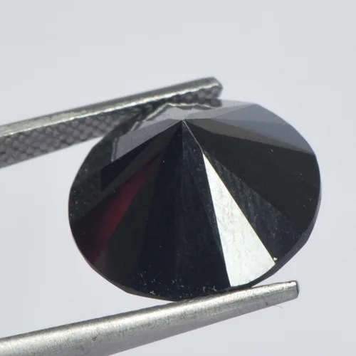 Vista 4 de GEMHUB AAA++ Grado negro Moissanita diamante certificado huevo redondo corte negro moissanita diamante suelto piedra preciosa, Piedra, moissanita