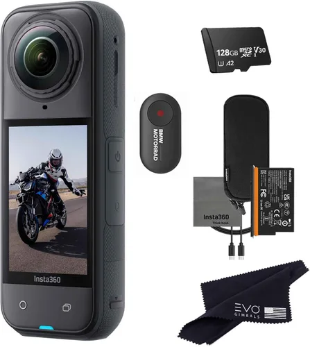 Vista 13 de Insta360 X5 - Cámara de acción impermeable 360 con sensores de 1/1.28", video HDR 360 de 8K, foto de 72 MP, lente única 4K a 60 fps, rendimiento