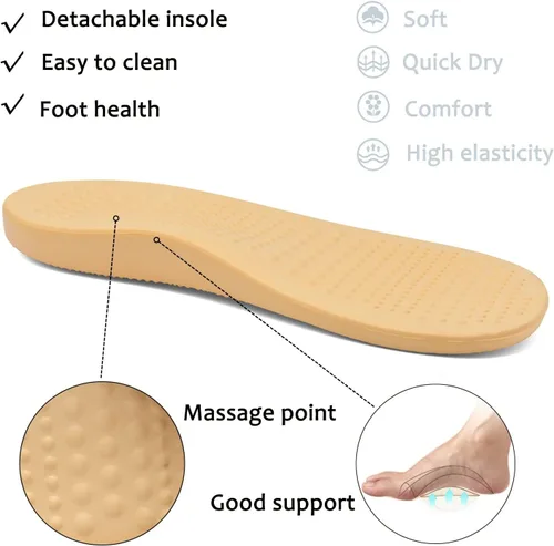 Vista 6 de ChayChax Zuecos con soporte de arco para hombre y mujer, zapatos de jardín, pantuflas antideslizantes para exteriores y playa con plantilla