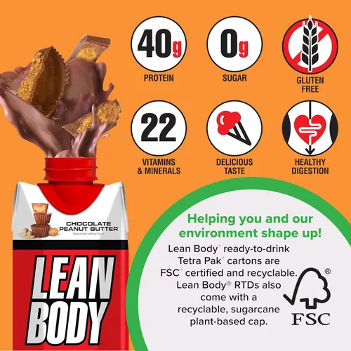 Vista 4 de LEAN BODY - Paquete variado de 8 sabores, 1.41 onzas de proteína, cero azúcar, 24 vitaminas y minerales para apoyar la salud inmunológica, 17 onzas