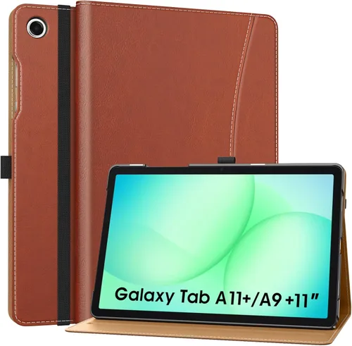 Vista 15 de MoKo Funda para Samsung Galaxy Tab A11+/ A11 Plus/ A9+/ A9 Plus de 11 pulgadas 2026/2024, piel sintética multiángulo con correa de mano, bolsillo