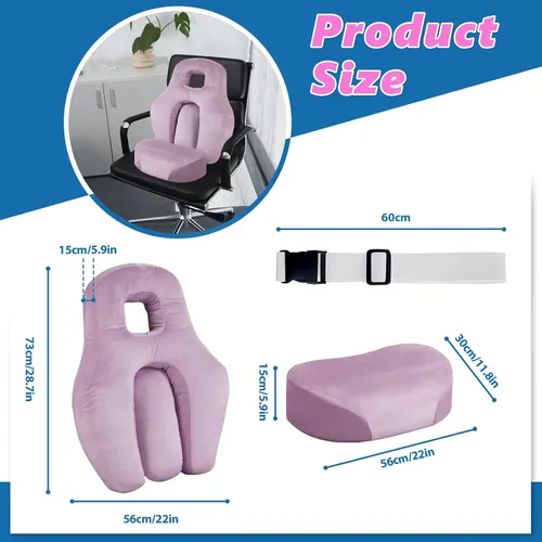 Vista 3 de BBL - Almohada para después de la cirugía, almohada de masaje de recuperación posoperatoria, ajustable para cirugía ocular y dormir, diseño