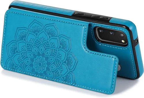 Vista 3 de Asuwish Funda compatible con Samsung Galaxy S20 Plus Glaxay S20+ 5G y protector de pantalla de vidrio templado con ranura para tarjetero, soporte