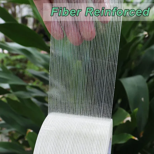 Vista 3 de BOMEI PACK Cinta de fleje de 3 pulgadas, cinta de embalaje reforzada con fibra resistente, 60 yardas 5.9 mil, total 120 yardas