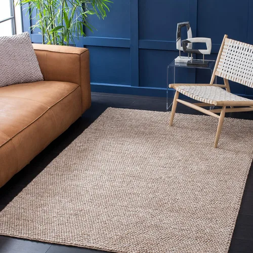 Vista 24 de SAFAVIEH Natura Collection - Alfombra decorativa, 2 x 3 pies, color beige, mezcla de lana hecha a mano, diseño texturizado, ideal para pasillo