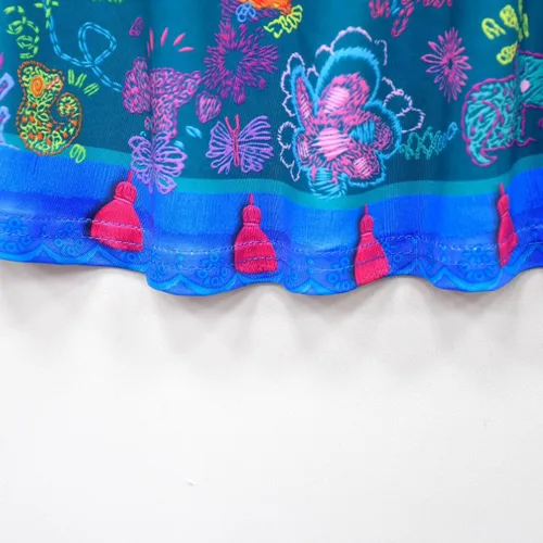 Vista 4 de Nerzeogi Disfraz de princesa Isabela para niñas falda Mirabel traje de Halloween
