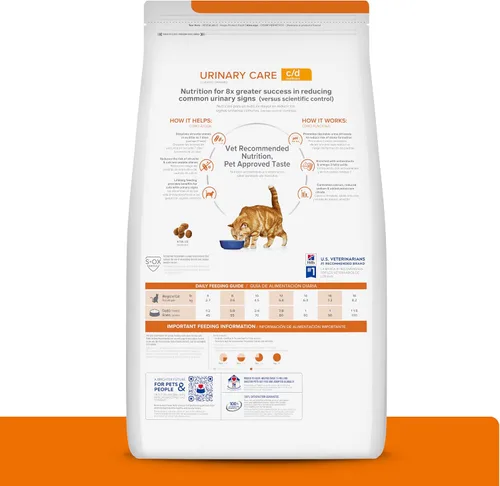 Vista 2 de Hills C/D Alimento para gatos, para la vejiga, múltiples cuidados, 4 lb