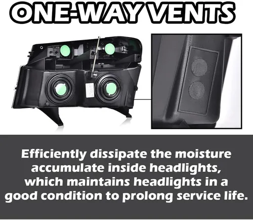 Vista 8 de CHEDA Conjunto de Faros Delanteros Faro Compatible con GMC Canyon/Chevy Colorado 2004-2012 Conjunto de Faros Luces de Parachoques