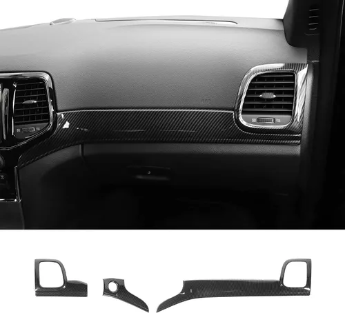 Vista 10 de Hoolcar Kit de Moldura del Panel del Tablero de la Consola Central y Kits de Cubierta de Manija de Puerta Interior Compatible con Jeep Grand Fibras