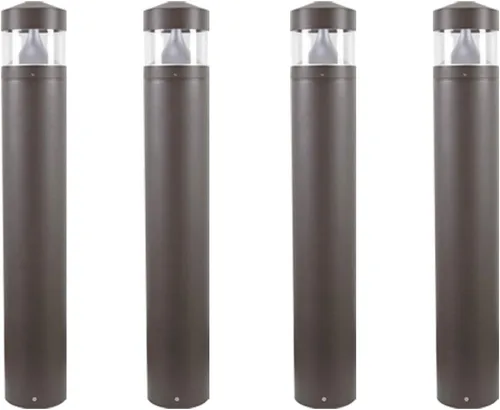 Vista 10 de Solus C200BC-L10C-BZ-2PK - Luz LED para paisaje, bolardo montado en superficie exterior, 120-277V 10W 4000K, 39 pulgadas de altura, bronce, paquete