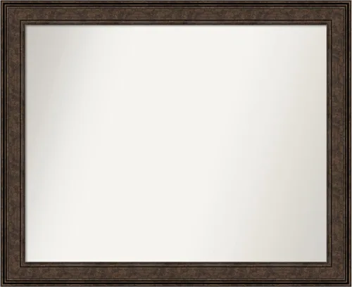Vista 1004 de Amanti Art Espejo de pared personalizado no biselado (25 x 25 pulgadas), marco de bronce acentuado, varios tamaños personalizados, espejo de baño