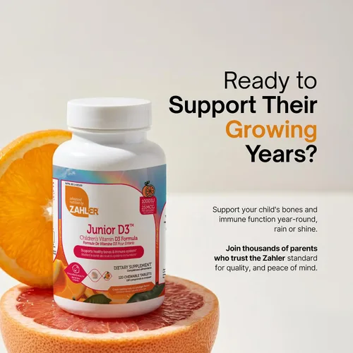 Vista 8 de Tabletas masticables de vitamina D3, de 1000IU, para niños. Fácil digestión, con la dosis justa de vitamina D3 para niños de 1000 IU. Con
