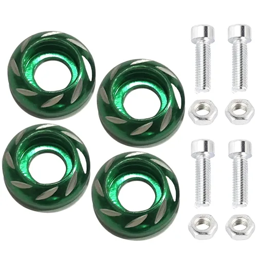 Vista 8 de Tornillos de matrícula de motocicleta, tornillo de matrícula, tornillo decorativo de aleación de aluminio M6, kit de tornillos para matrícula apto