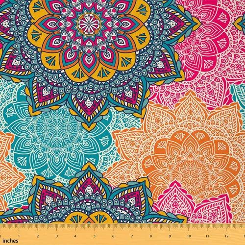 Vista 38 de Castle Fairy - Tela decorativa con flores Mandala de Castle Fairy por The Yard, diseño rústico de diente de león floral naturaleza planta