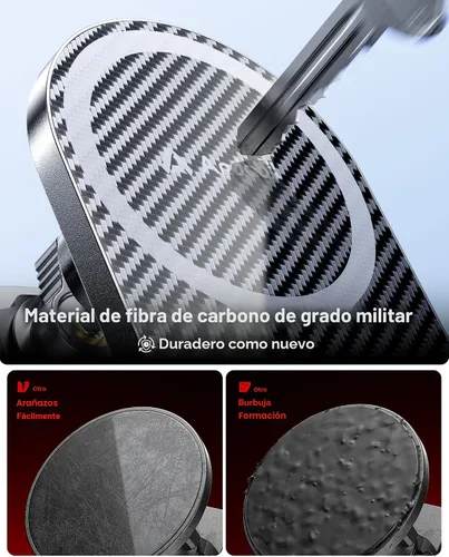 Vista 4 de andobil Actualizado para Montura de Coche Magsafe Pro [Ímpetu Más Fuerte, Compatible con Teléfonos Grandes] Soporte Magnético Giratório 360°