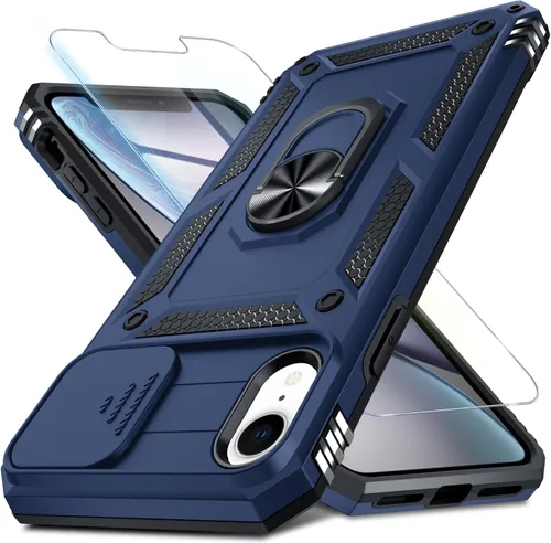 Vista 91 de Janmitta Funda para iPhone 8 Plus/7 Plus/6 Plus, Cubierta de Teléfono con Cubierta Deslizante Integrada para Lente de Cámara + Protector