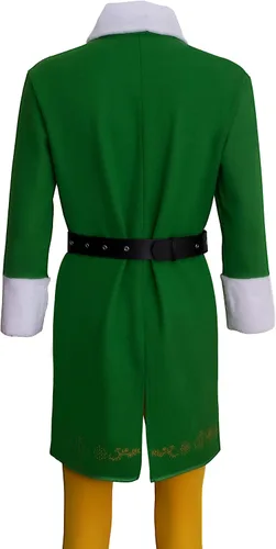 Vista 4 de Disfraz de elfo para hombre, Halloween, Navidad, cosplay, conjunto completo de disfraces