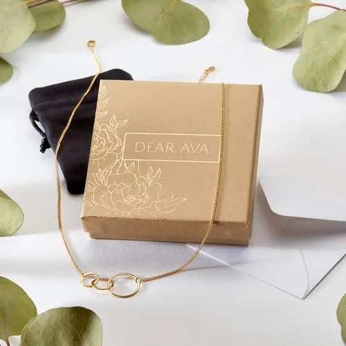 Vista 4 de Dear Ava Collar de regalo para mujeres y niñas, colgante de joyería moderna ajustable, idea de regalo de amor para ella con tarjeta sincera, regalos