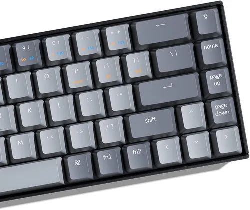 Vista 7 de Teclado mecánico Keychron K6 65% compacto de 68 teclas, teclado inalámbrico para juegos con retroiluminación RGB, Bluetooth 5.1/USB-C con cable