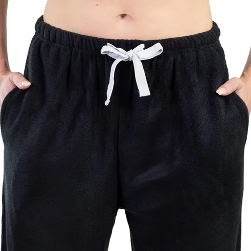 Vista 4 de Jo & Bette Pantalones de pijama de forro polar para mujer, pantalones de pijama de franela peludos, pijamas de felpa para mujer, pijamas
