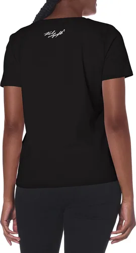 Vista 2 de Karl Lagerfeld Paris Women's Short Sleeve Graphic Logo Tee