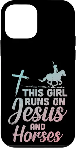 Vista 16 de Funda de regalo para iPhone 16 Girl Runs Jesus Horses Christian Horseback Equestre