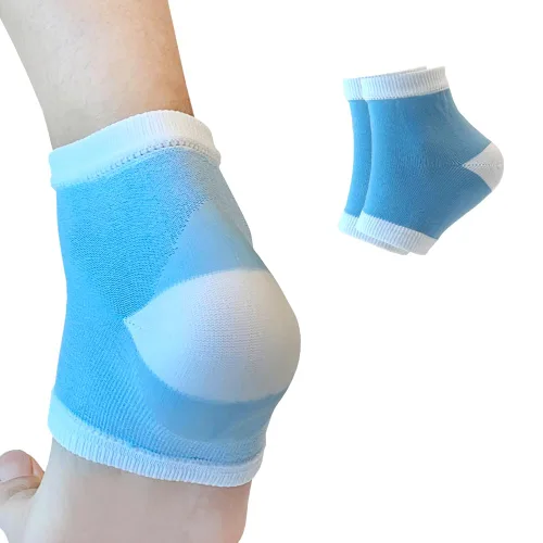 Vista 8 de Calcetines hidratantes de talón de gel para reparar el talón seco y agrietado, suaviza, calma y revitaliza tus pies, para hombres y mujeres