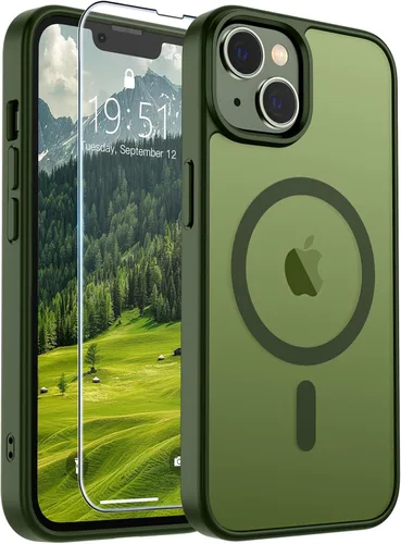 Vista 128 de SUPFINE Funda magnética para iPhone SE 2022 (3ª)/2020 (2ª), iPhone 8 (compatible con MagSafe) (protección contra caídas de grado militar), funda