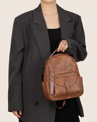 Vista 5 de FADEON Bolsos cruzados para mujer y bolso mochila Colección Marrón
