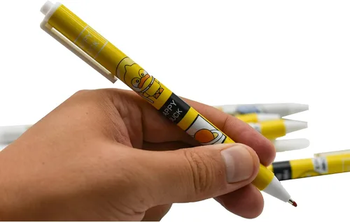 Vista 7 de 12 bolígrafos de gel retráctiles con diseño de animales de dibujos animados, bonitos bolígrafos de gel retráctiles Kawaii, tinta negra