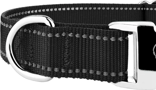 Vista 5 de Country Brook Petz - Collar para perro de nailon reflectante negro de alta calidad, pequeño