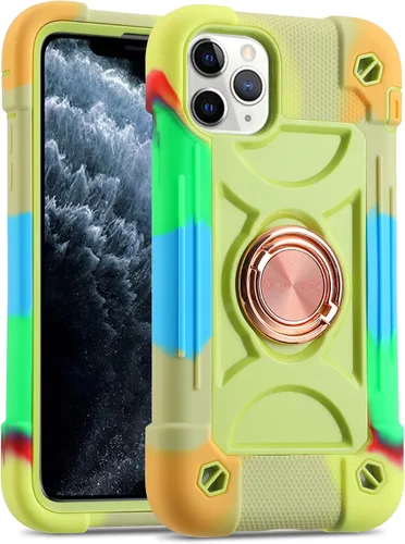 Vista 31 de MARKILL Funda compatible con iPhone Air de 6.5 pulgadas 2025 con soporte de anillo giratorio de 360 grados, protección contra caídas de grado