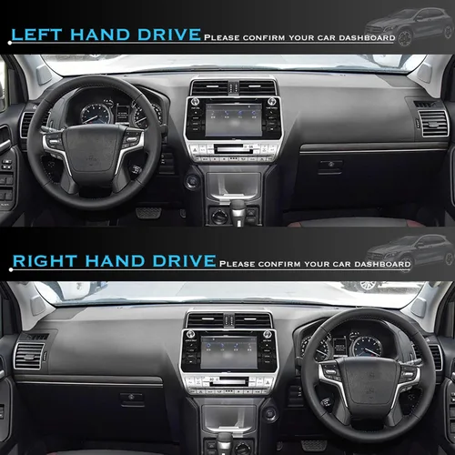 Vista 3 de BORATO Cubierta del tablero de instrumentos del automóvil, para Toyota Prado 2018-2019, accesorios Gris