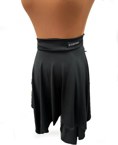 Vista 4 de G2016 latin ballroom dance professional irregular swing skirt (apron style)