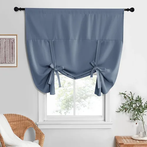 Vista 41 de NICETOWN Cortina Opaca con Aislamiento Térmico – Persiana Enrollable para Ventana de Bebé para Dormitorio/Acción de Gracias